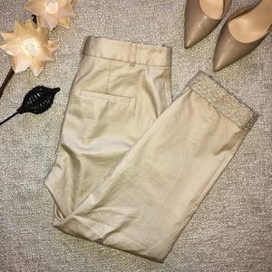Escada Sport Khaki Ankle Pant Eyelet Cuffs